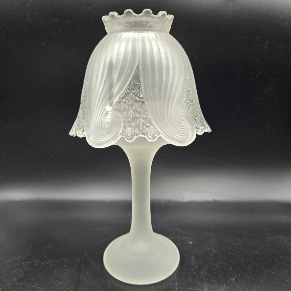 PartyLite VTG Fairy Light Lamp Frosted Clairmont Candle Holder 10x6